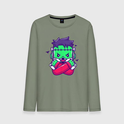 Мужской лонгслив Франкенштейн геймер / Авокадо – фото 1