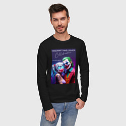Лонгслив хлопковый мужской Minecraft and Joker - collaboration, цвет: черный — фото 2