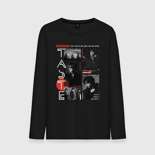 Мужской лонгслив Stray kids taste / Черный – фото 1