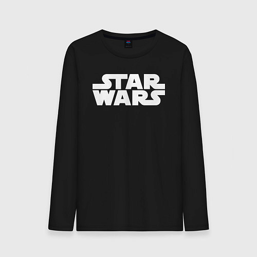 Мужской лонгслив Star wars logo / Черный – фото 1