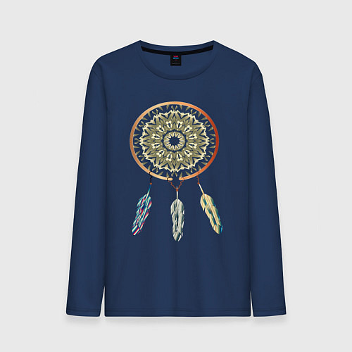 Мужской лонгслив Ловец сновидений / Тёмно-синий – фото 1
