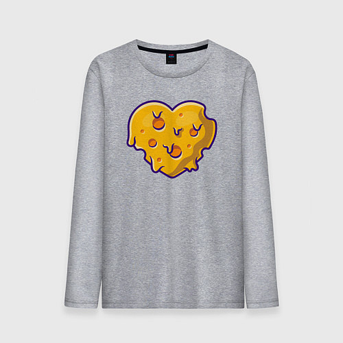 Мужской лонгслив Сырное сердце / Меланж – фото 1