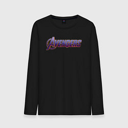 Лонгслив хлопковый мужской Avengers endgame logo, цвет: черный