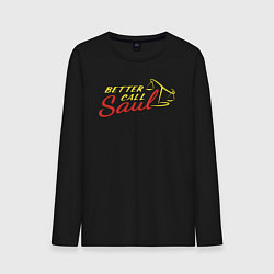 Лонгслив хлопковый мужской Better call Saul logo, цвет: черный