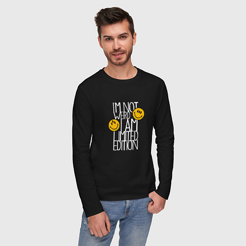 Мужской лонгслив I am limited edition / Черный – фото 3