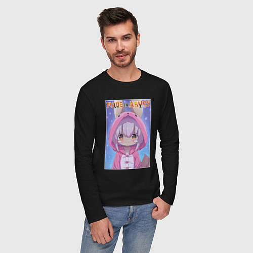 Мужской лонгслив Nanachi in the pajama / Черный – фото 3