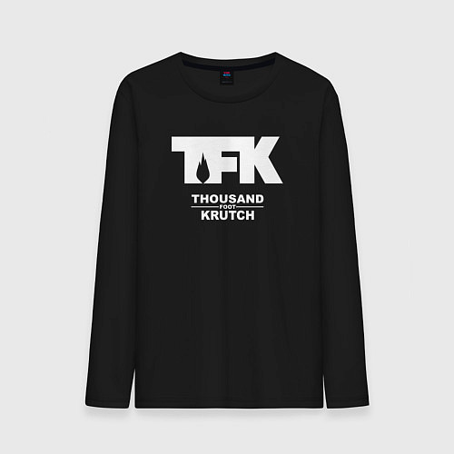 Мужской лонгслив Thousand Foot Krutch - logo / Черный – фото 1