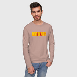 Лонгслив хлопковый мужской Twenty one pilots - color logo, цвет: пыльно-розовый — фото 2