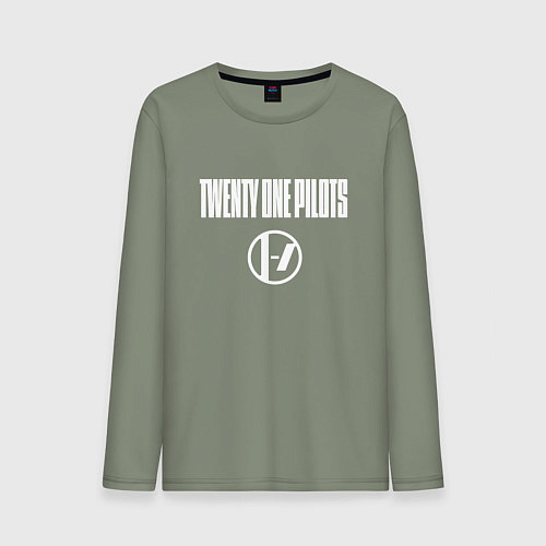 Мужской лонгслив Twenty one pilots - logo / Авокадо – фото 1