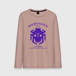 Лонгслив хлопковый мужской Mourn Watch Dragon Age, цвет: пыльно-розовый