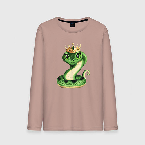 Мужской лонгслив Царевна змея / Пыльно-розовый – фото 1