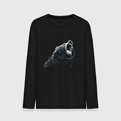 Лонгслив хлопковый мужской Бурый в гневе, цвет: черный