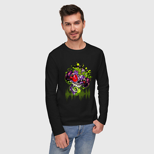 Мужской лонгслив DJ Zombie / Черный – фото 3