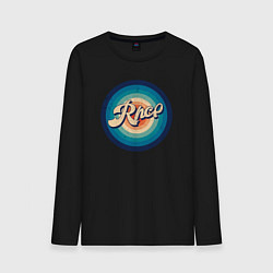 Лонгслив хлопковый мужской RHCP music, цвет: черный