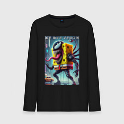 Лонгслив хлопковый мужской Bob-Venom - cyberpunk, цвет: черный