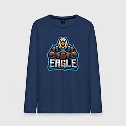 Лонгслив хлопковый мужской Eagle basketball, цвет: тёмно-синий