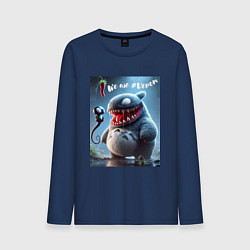 Лонгслив хлопковый мужской Ventotoro - we are Venom meme, цвет: тёмно-синий