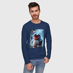 Лонгслив хлопковый мужской Ventotoro - we are Venom meme, цвет: тёмно-синий — фото 2