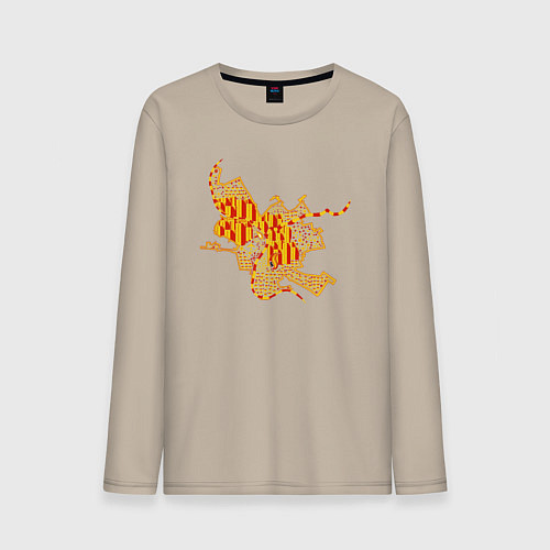 Мужской лонгслив Омск / Миндальный – фото 1