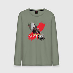 Лонгслив хлопковый мужской Vermintide 2 - Markus Kruber из Warhammer, цвет: авокадо