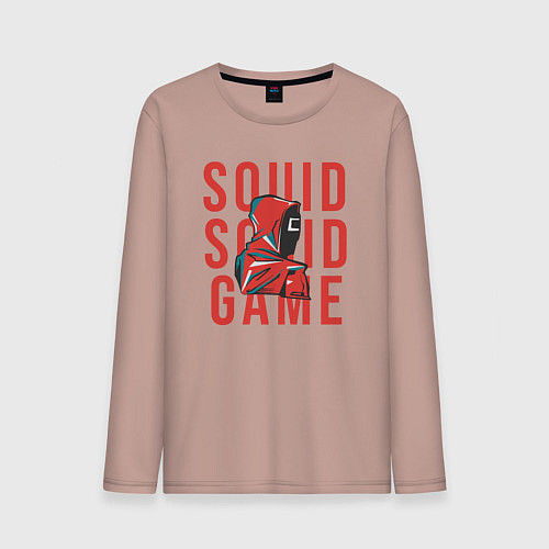 Мужской лонгслив Squid squid game / Пыльно-розовый – фото 1