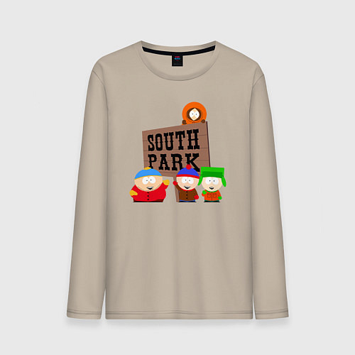 Мужской лонгслив Персонажи Южный парк / Миндальный – фото 1