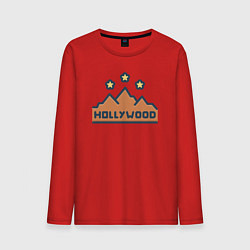 Лонгслив хлопковый мужской Hollywood stars, цвет: красный