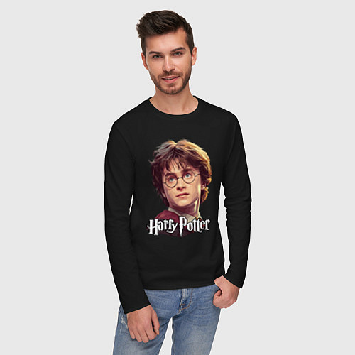 Мужской лонгслив Harry Potter wizard / Черный – фото 3