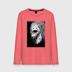 Лонгслив хлопковый мужской Слипкнот кори тейлор, цвет: коралловый