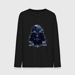 Лонгслив хлопковый мужской Дарт вейдер мазайка, цвет: черный