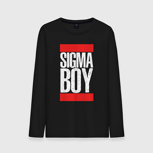 Мужской лонгслив Sigma boy / Черный – фото 1