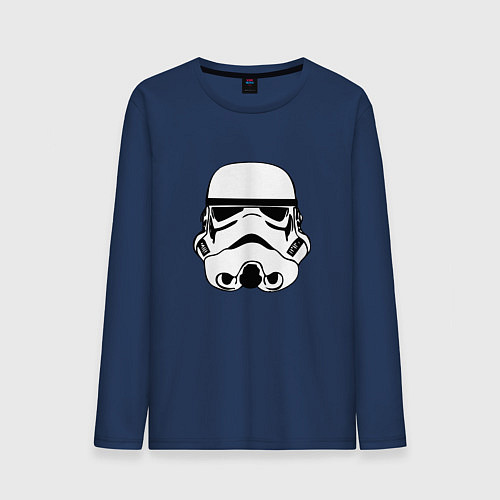 Мужской лонгслив Мужской шлем имперского солдата - для пары / Тёмно-синий – фото 1