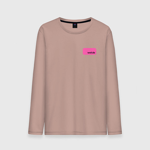 Мужской лонгслив Rock the butterfly / Пыльно-розовый – фото 1