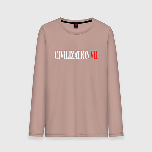 Мужской лонгслив Civilization VII / Пыльно-розовый – фото 1