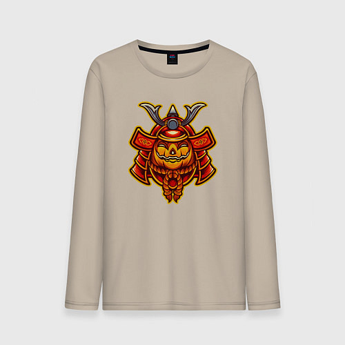 Мужской лонгслив Samurai halloween / Миндальный – фото 1