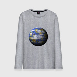 Мужской лонгслив Голубая планета, альтернативная