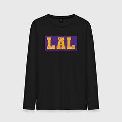 Лонгслив хлопковый мужской Lakers basketball, цвет: черный
