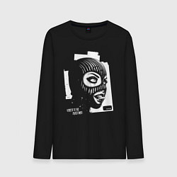 Лонгслив хлопковый мужской Here is to the crazy ones, цвет: черный