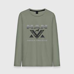 Лонгслив хлопковый мужской MAN дальнобой, цвет: авокадо
