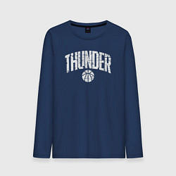 Лонгслив хлопковый мужской Thunder, цвет: тёмно-синий