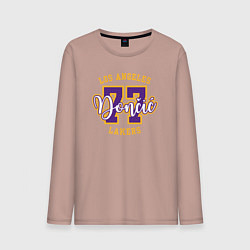 Лонгслив хлопковый мужской Luka Doncic - Lakers, цвет: пыльно-розовый