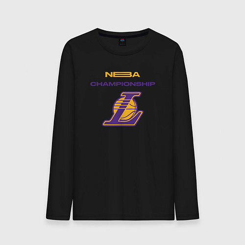 Мужской лонгслив Lakers championship / Черный – фото 1