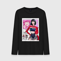 Лонгслив хлопковый мужской Blackpink - Lisa, цвет: черный