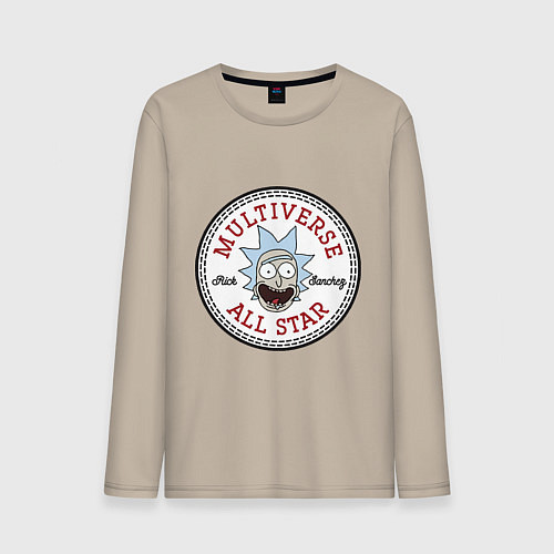 Мужской лонгслив Нашивка с Риком Санчесом / Миндальный – фото 1