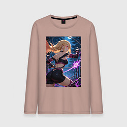 Лонгслив хлопковый мужской Марин Китагава косплей Fate stay night, цвет: пыльно-розовый
