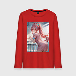 Лонгслив хлопковый мужской Медсестричка, цвет: красный