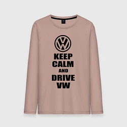 Мужской лонгслив Keep Calm & Drive VW