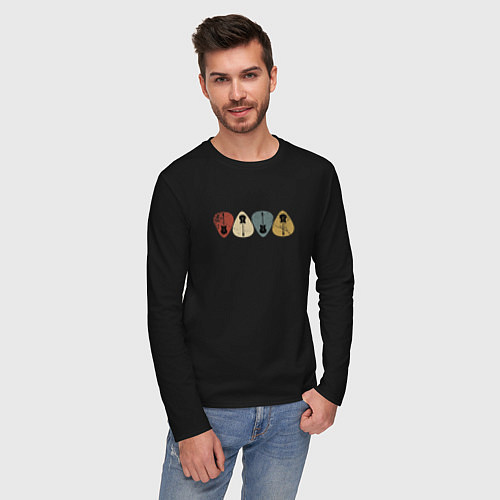 Мужской лонгслив Медиаторы / Черный – фото 3