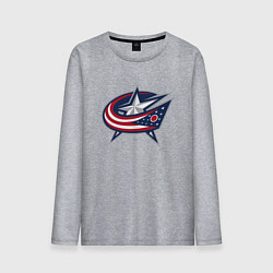 Мужской лонгслив Columbus blue jackets - hockey team - emblem