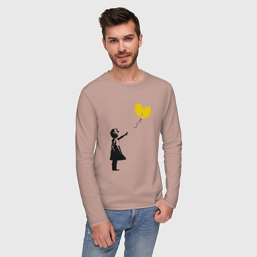 Мужской лонгслив Wu-Tang Banksy / Пыльно-розовый – фото 3